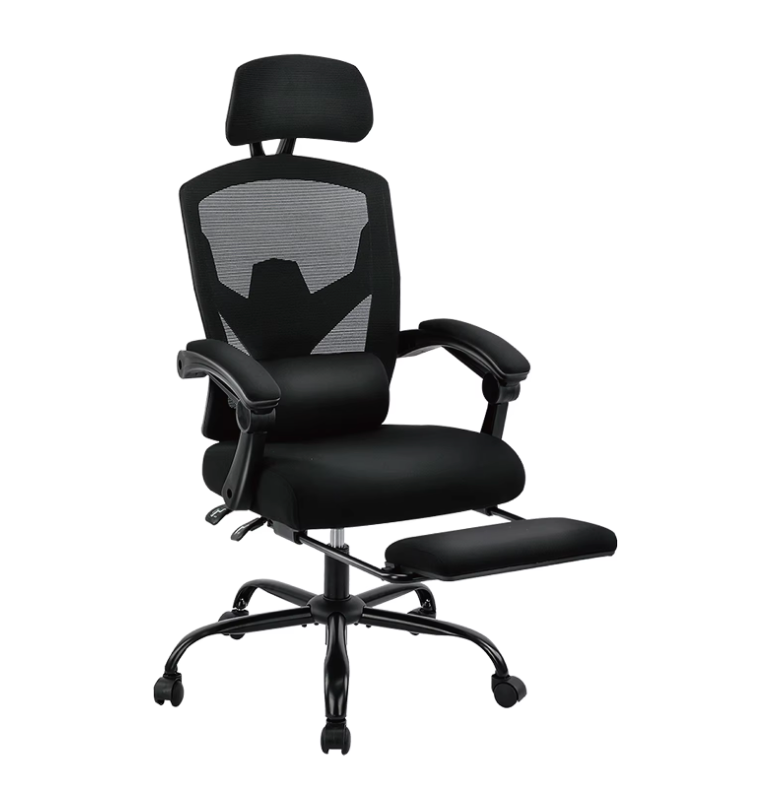 Chaise ergonomique inclinable avec repose-pieds