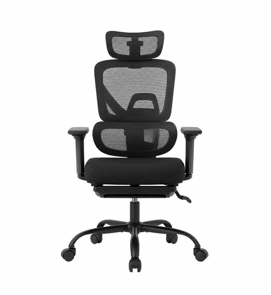 Chaise de bureau ergonomique avec appui-tête réglable